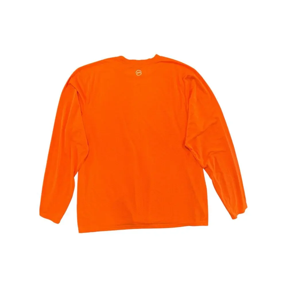 Magellan Outdoors Shirt Men’s L Orange Long Sleeve Performance Tee UPF Quick Dry - Picture 5 of 9